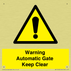 Warning Automatic Gate Keep Clear